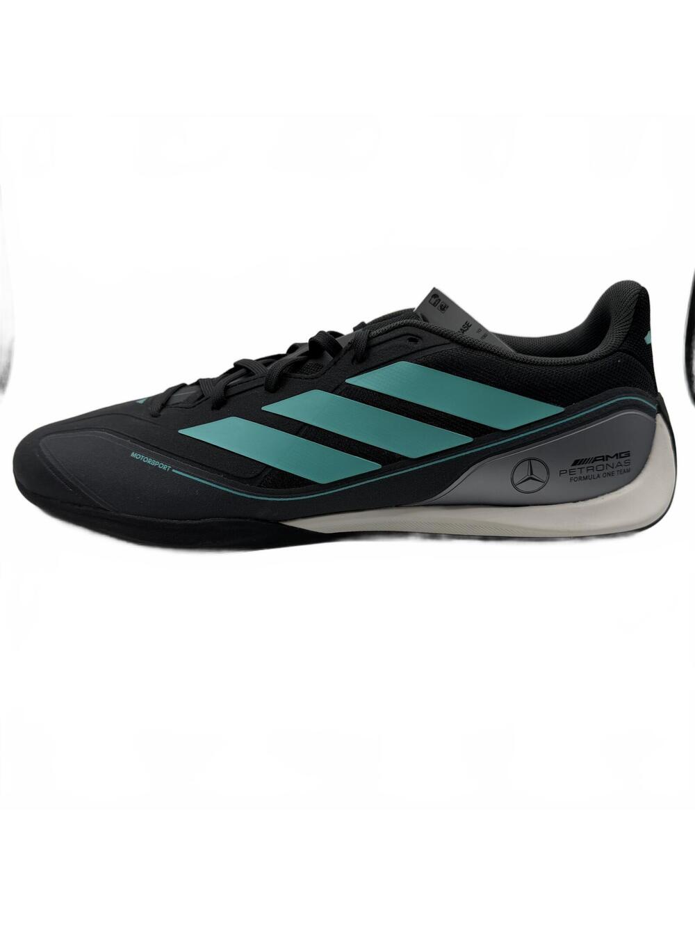 Mercedes AMG PETRONAS F1 Team × adidas Feroza Base Black JQ3273 Men's Size 10.5 - Picture 10 of 13